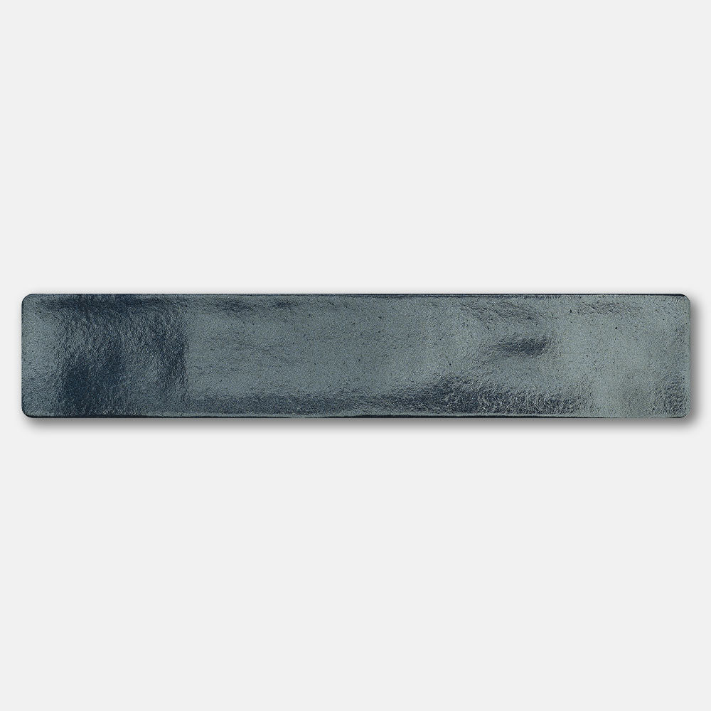 Handmade Mykonos Midnight Blue 50X250 Zellige Matte Subway Tile - Perfect for Kitchen Backsplash, Bathroom Walls & Mediterranean-Inspired Home Decor