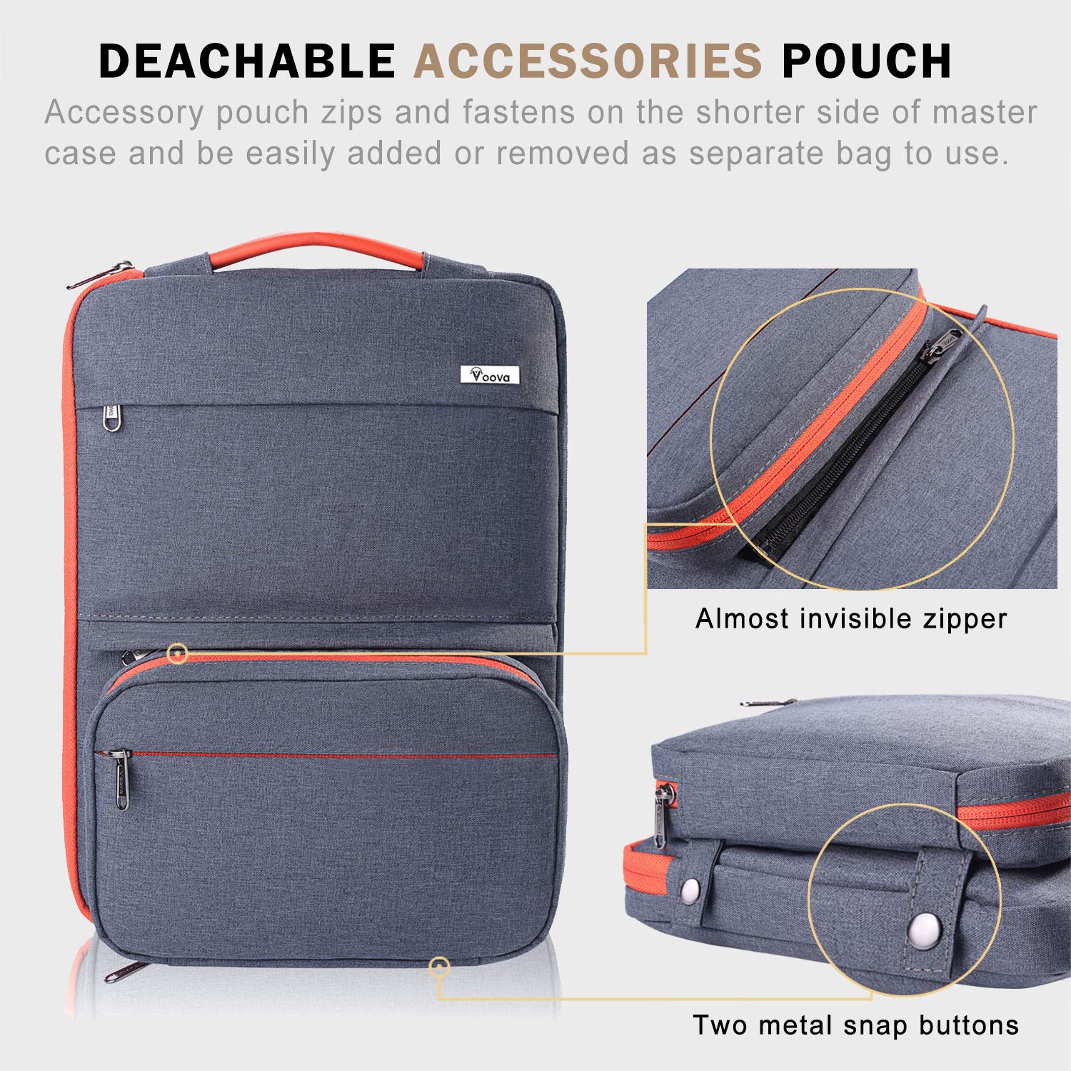 Voova 15.6 Inch Laptop Sleeve Case - Waterproof Protective Cover for MacBook Air 15 M2/M3/M4 & MacBook Pro 15/16 - Compatible with HP, Lenovo, Dell, Acer, Asus 15-16