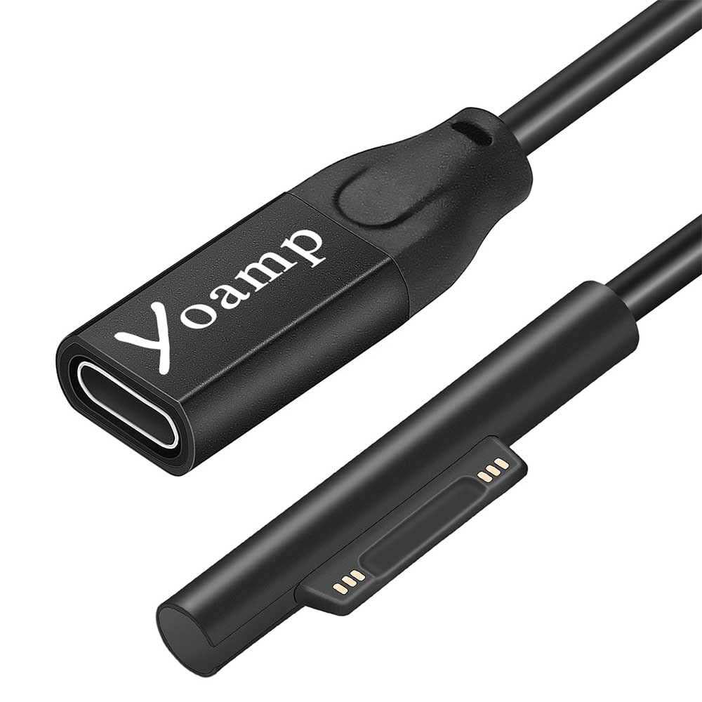 Original USB Type-C Charger for Surface Pro 3/4/5/6/7/8 & Laptop - 15V 2.58A 44W Fast Charging Power Adapter - Compatible with Microsoft Surface Pro i5/i7 - Perfect for Home, Office & Travel Use