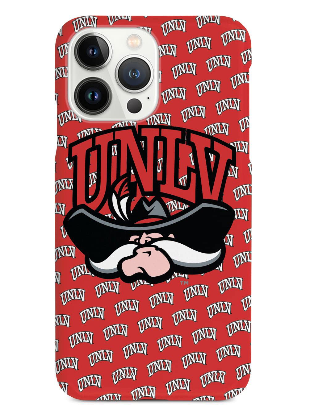3D Textured iPhone 15 Pro Max Case - Shockproof Rubber Bumper Cover - Protective Phone Case for Apple iPhone 15 Pro Max - UNLV Rebels Design - Perfect for UNLV Students and Fans - Durable Protection for Daily Use, Sports, and Travel