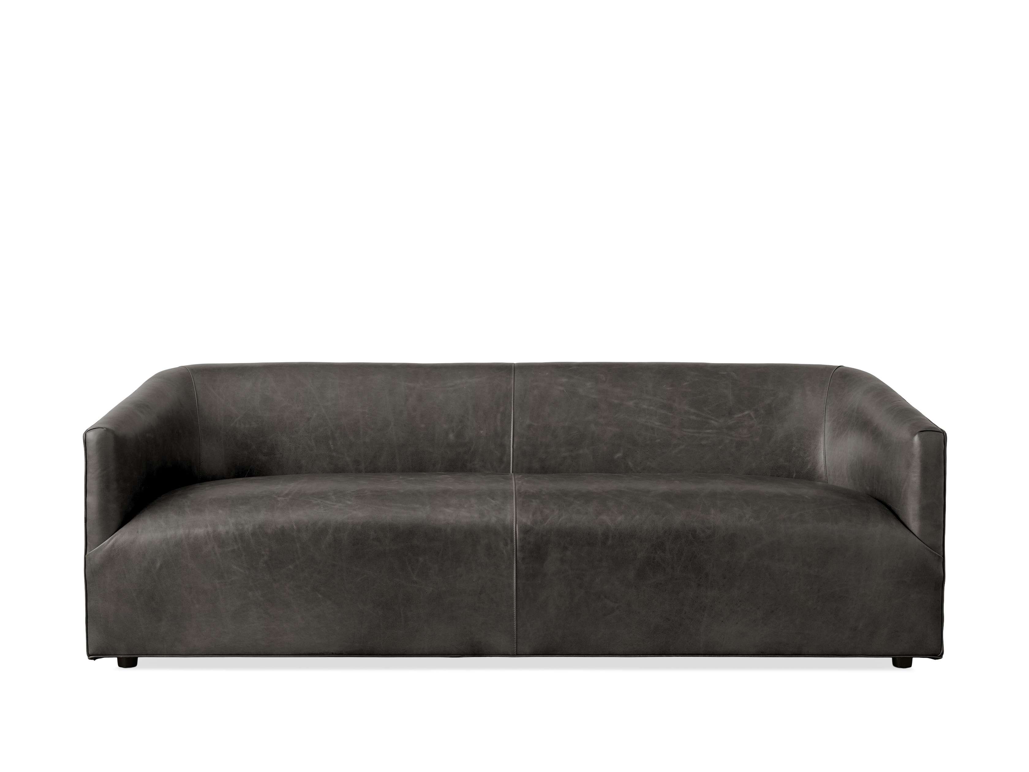 Ellison Genuine Leather Sofa - Modern Comfortable Couch for Living Room, Lounge & Home Theater - Brown, Black & Gray Options