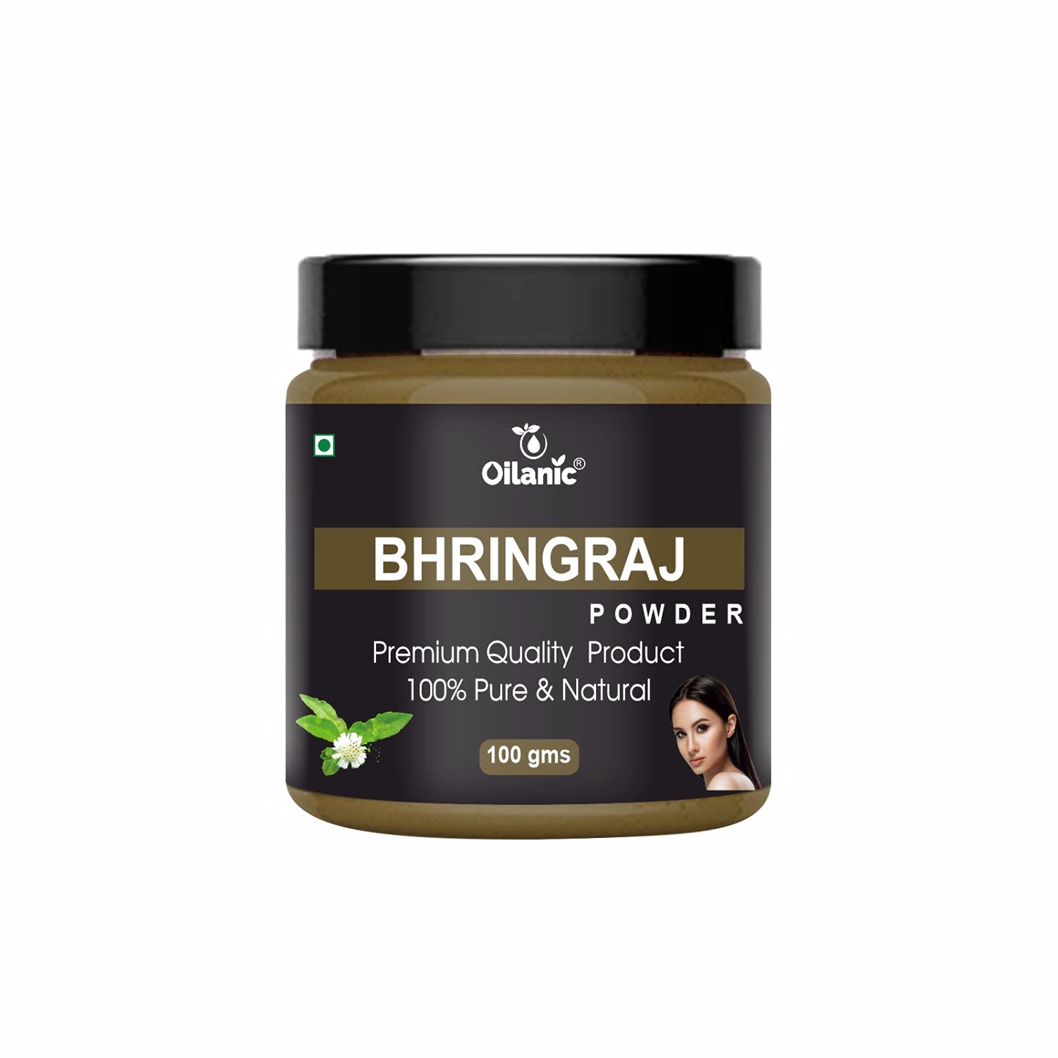 Oilanic 100% Pure Natural Bhringraj Powder for Hair Growth & Skin Care - 2 Pack (200g Each) | Ayurvedic Herbal Treatment for Dandruff, Hair Fall & Glowing Skin