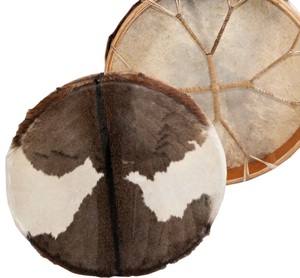 Handmade 24 Inch Shaman Drum with Goat Hair - Authentic Frame Drum for Meditation, Rituals & Sound Healing | Perfect for Spiritual Ceremonies & Music Therapy