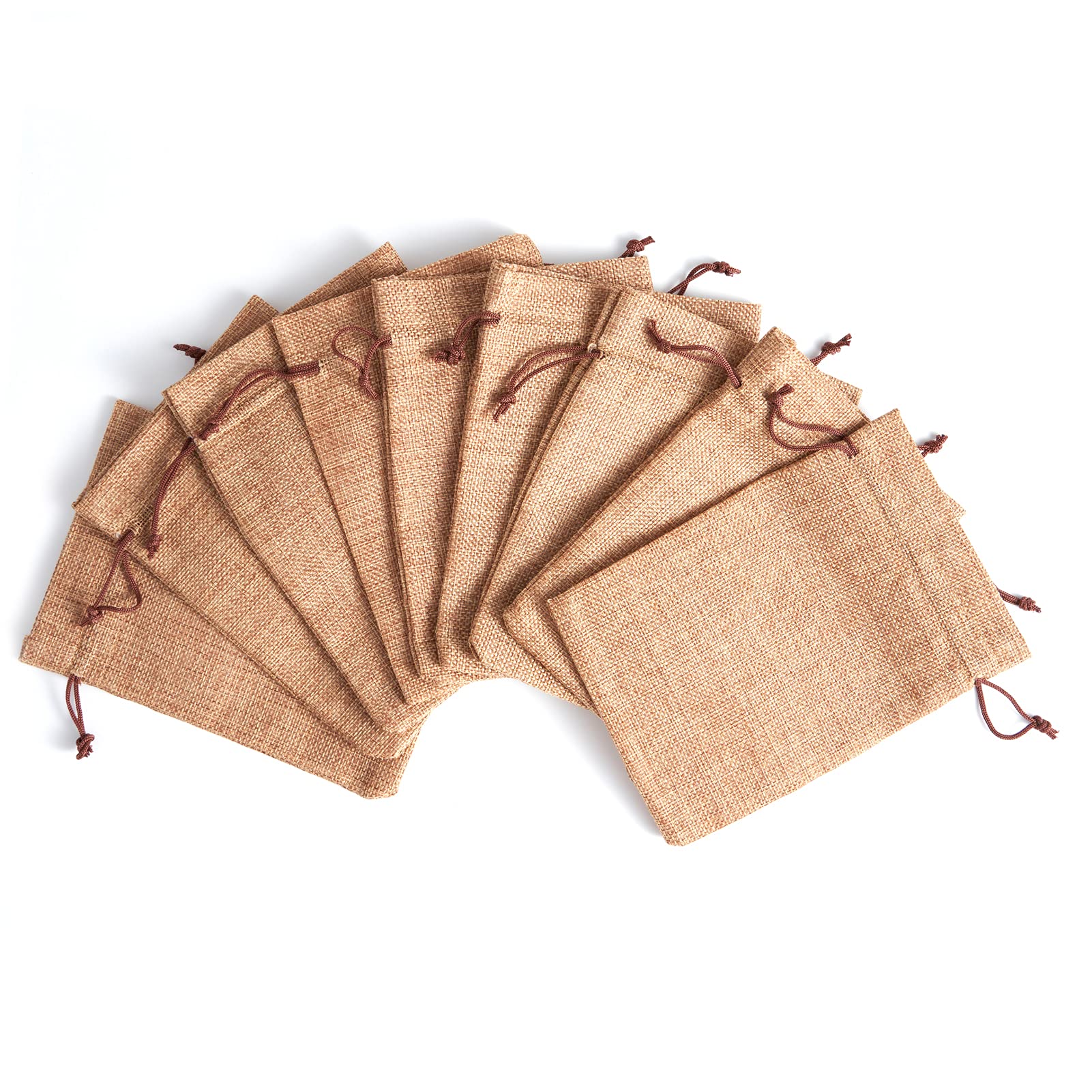 20 Pack 4x6 Inch Natural Linen Burlap Drawstring Bags - Reusable Eco-Friendly Gift Pouches for Christmas, Birthday, Wedding & Party Favors | Perfect for Crafts, Jewelry Packaging, Wedding Decor & Small Gift Wrapping