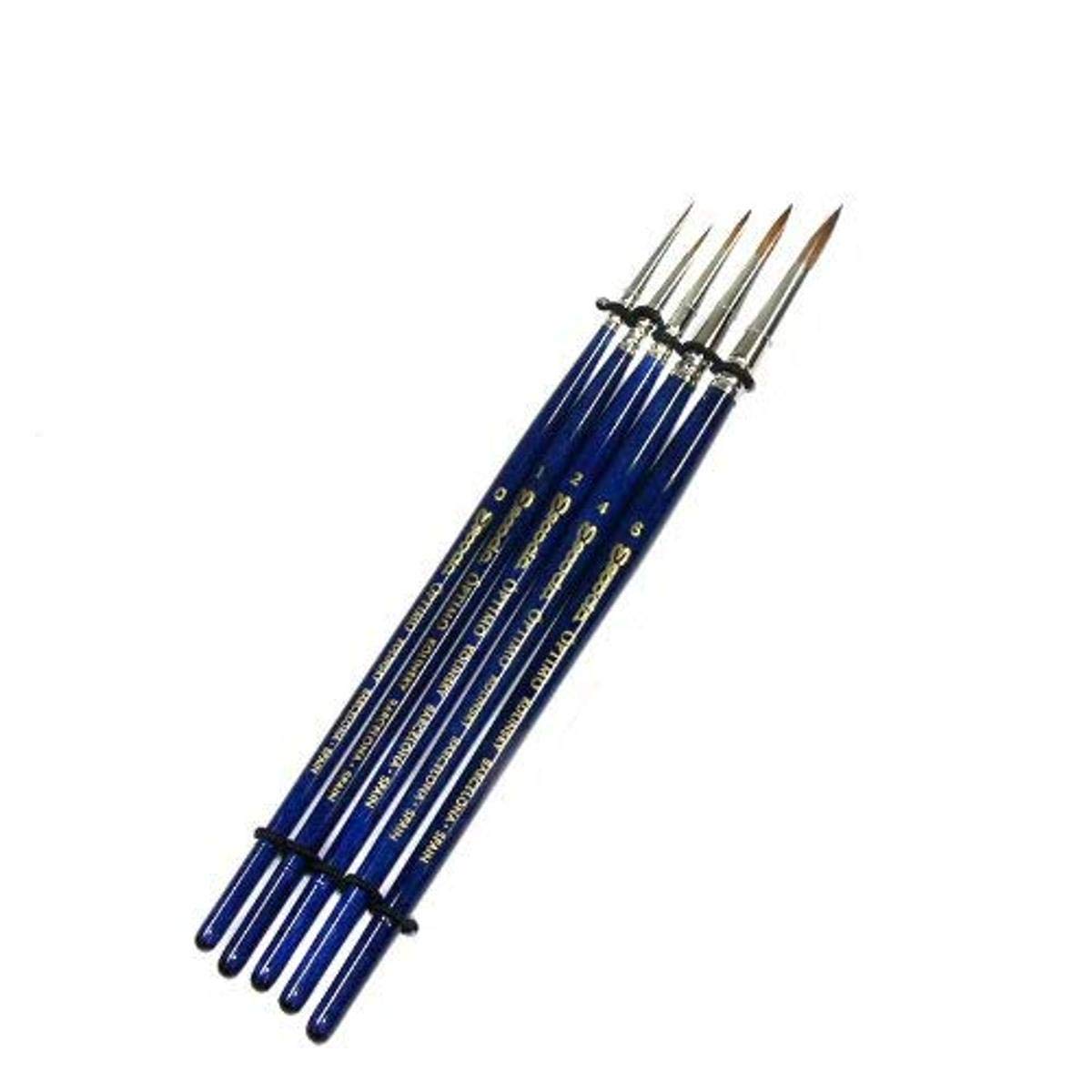 Speedball Art 1300 Escoda Optimo Series Watercolor Brush Set - 5 Pure Kolinsky Brushes for Professional Artists | Perfect for Watercolor Painting, Calligraphy & Fine Art
