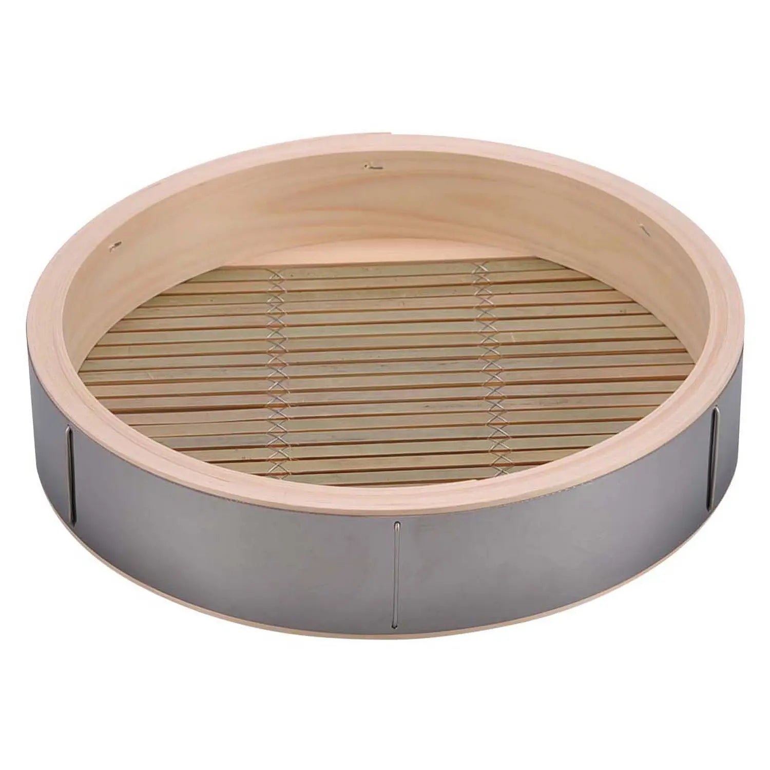 EBM Hinoki Cypress Seiro Steamer Basket with Metal Frame - Traditional Japanese Bamboo Rice & Dumpling Steamer for Healthy Cooking - Perfect for Sushi, Dim Sum & Meal Prep