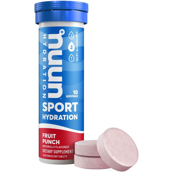Nuun Fruit Punch Hydration Tablets - Electrolyte Drink Mix for Sports, Workouts & Outdoor Activities | Refreshing Flavor for Energy & Recovery
