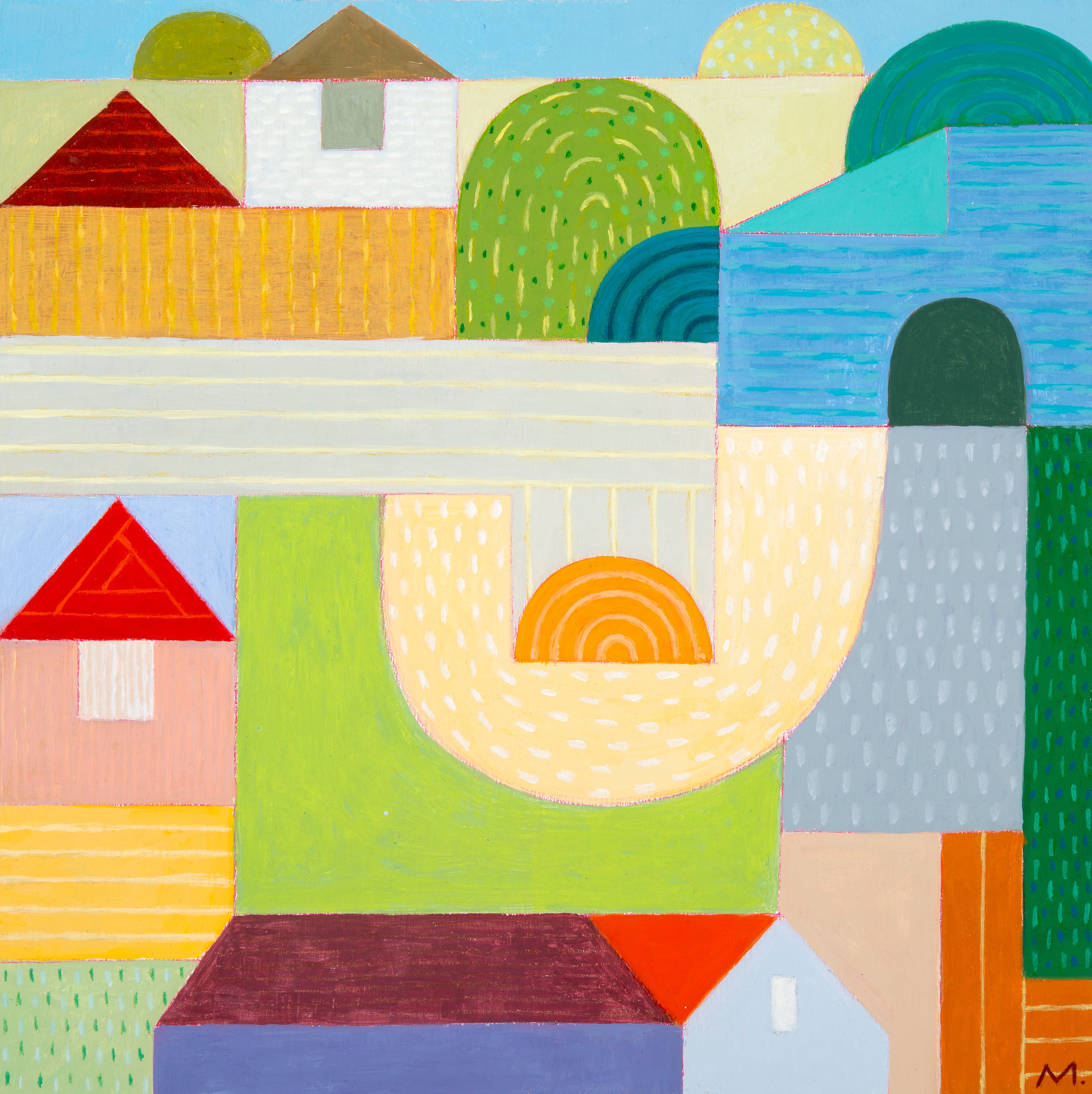 Michael Smith: Suburbia 1 - Premium Wall Art Print for Home & Office Decor - Perfect for Living Room, Bedroom or Office Spaces