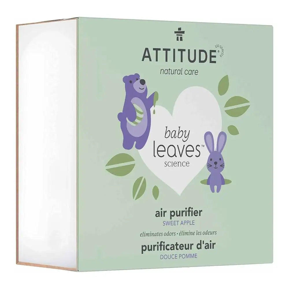 Attitude Baby Leaves Air Purifier - Sweet Apple Scent, 227g | Natural & Safe for Nursery, Bedroom & Living Room
