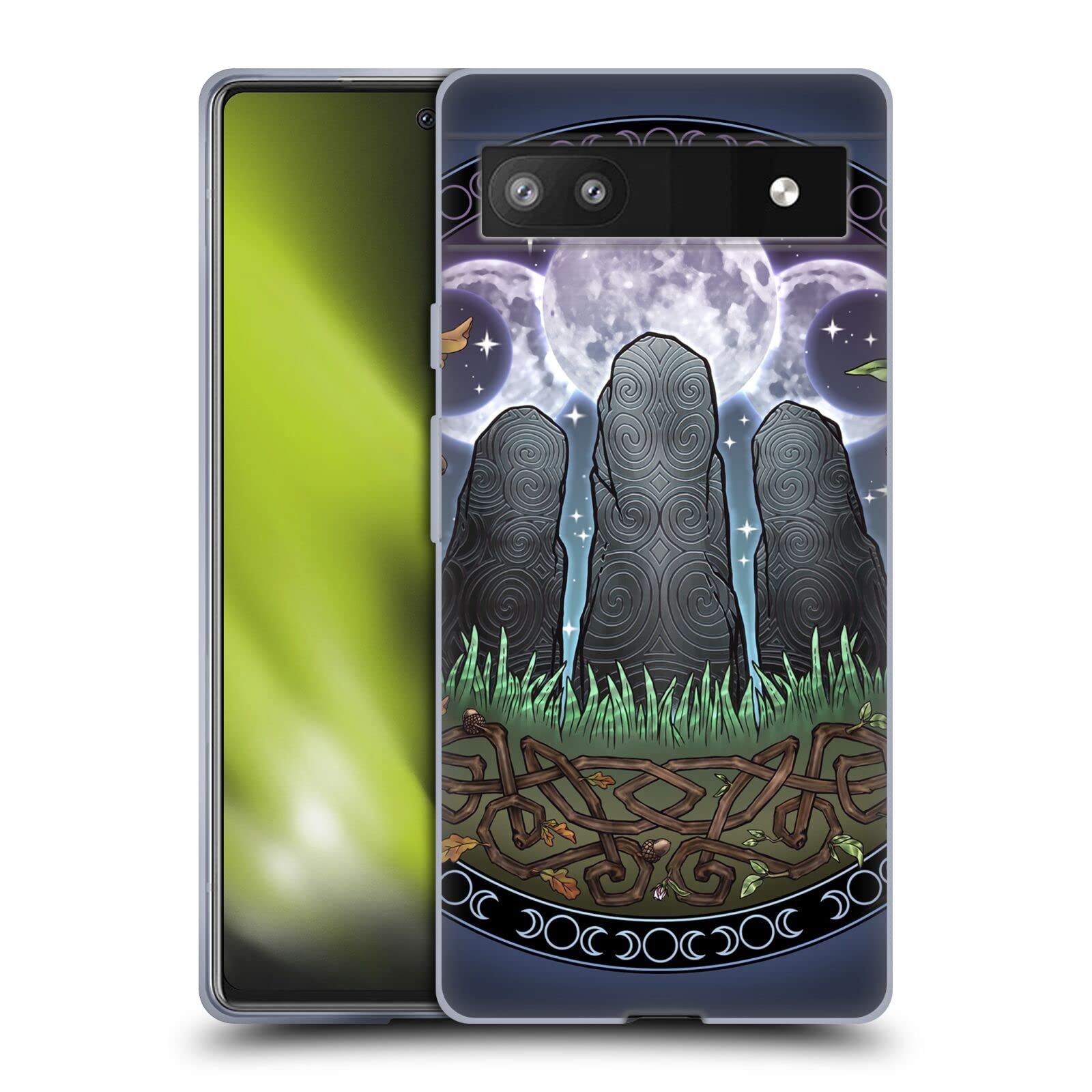 Brigid Ashwood Awen Stones Celtic Wisdom Soft Gel Case for Google Pixel 6a | Officially Licensed Head Case Designs | Perfect for Daily Use, Travel, and Protection