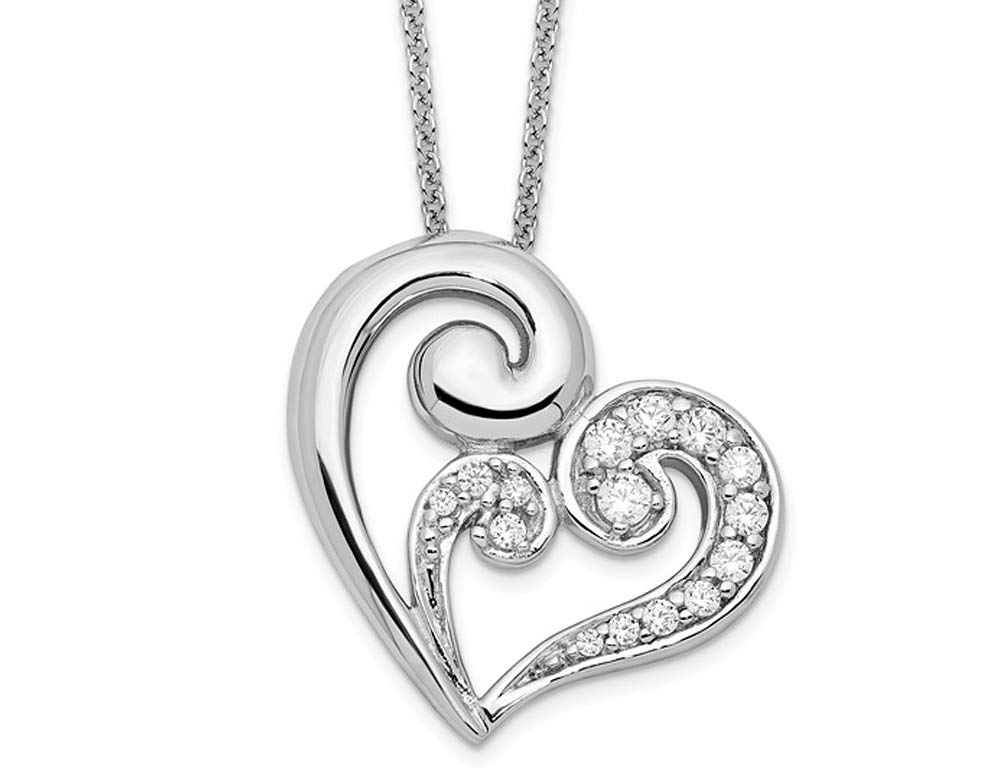 Elegant Sterling Silver Heart Pendant Necklace with Chain - Perfect Gift for Mother's Day, Birthday & Anniversary - Ideal for Everyday Wear & Special Occasions