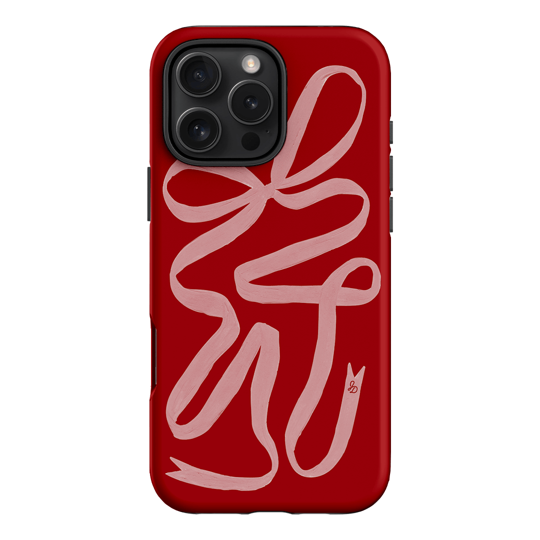 Cupid's Bow Ribbon Phone Case for iPhone & Samsung - Elegant Valentine's Day Gift for Her, Romantic Couple Accessory | Perfect for Dating, Anniversaries & Special Occasions