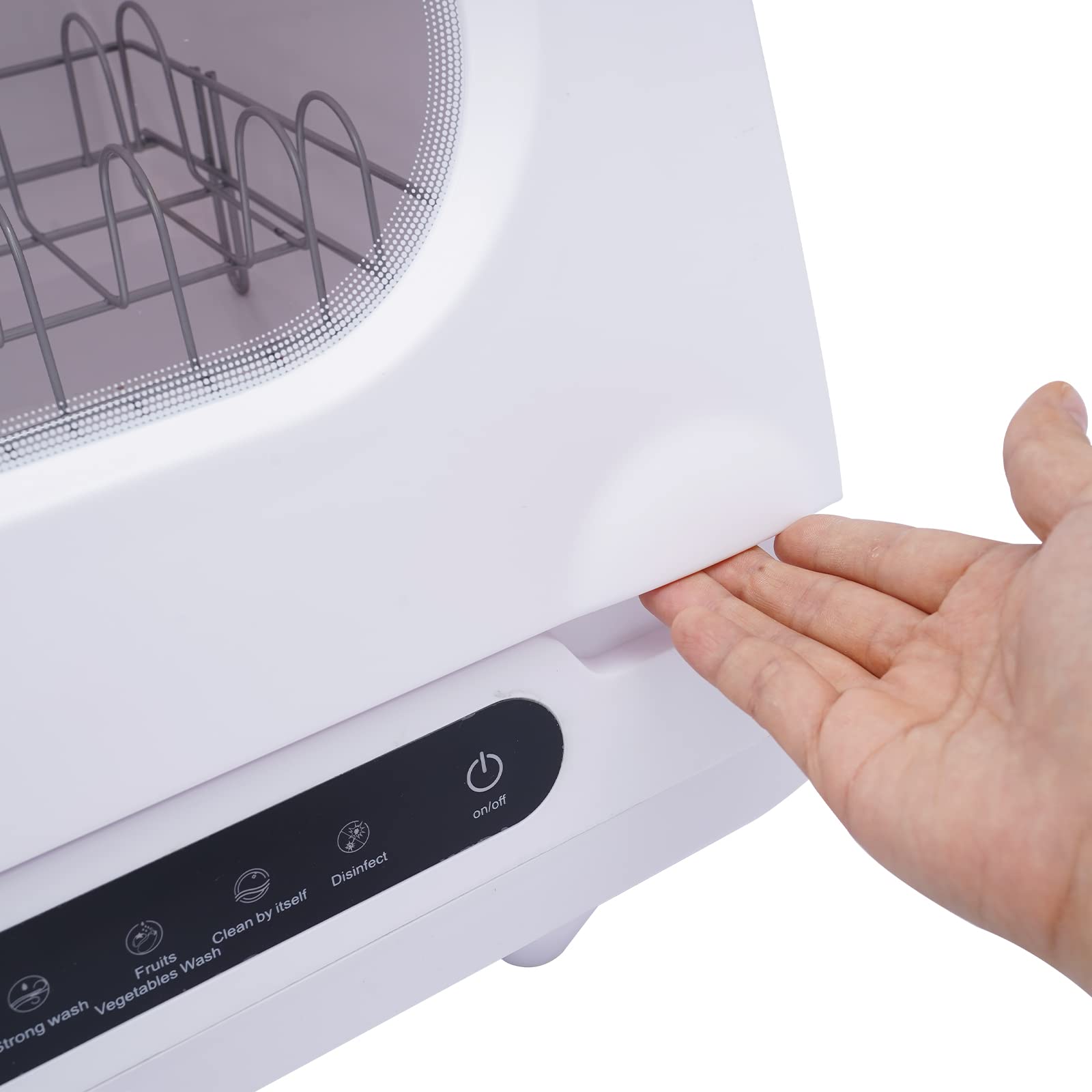 Portable Countertop Dishwasher - 1200W Mini RV Dishwasher with 5 Wash Programs, Compact Dishwashing Machine for Small Spaces - Perfect for Apartments, Dorms, Boats, Campers & Tiny Homes - Save Water & Energy While Washing Dishes Effortlessly