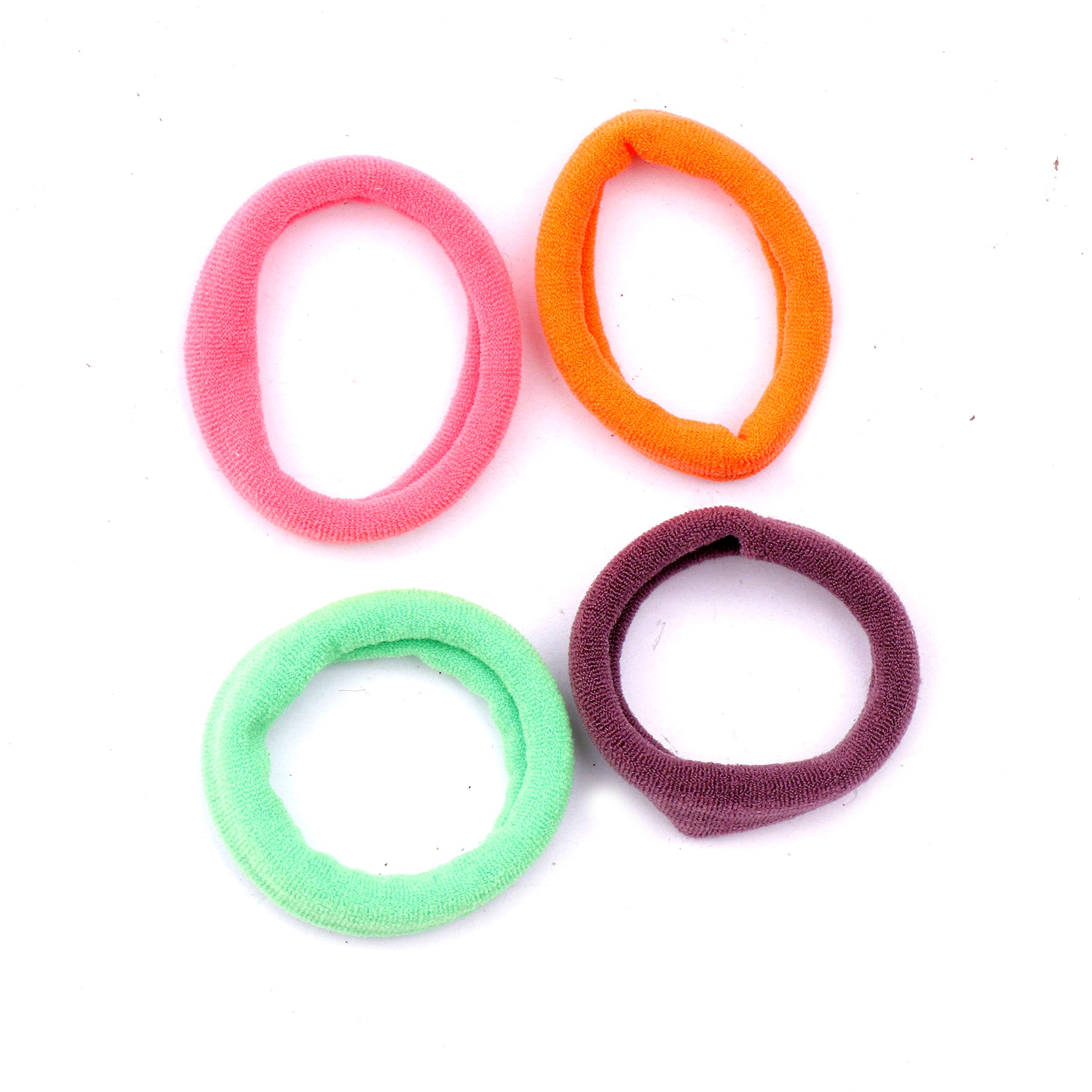 Parhon 50Pcs Colorful Hair Elastics - Soft Ponytail Holders & Hair Ties for Women & Girls - Perfect for School, Work, Gym & Everyday Styling
