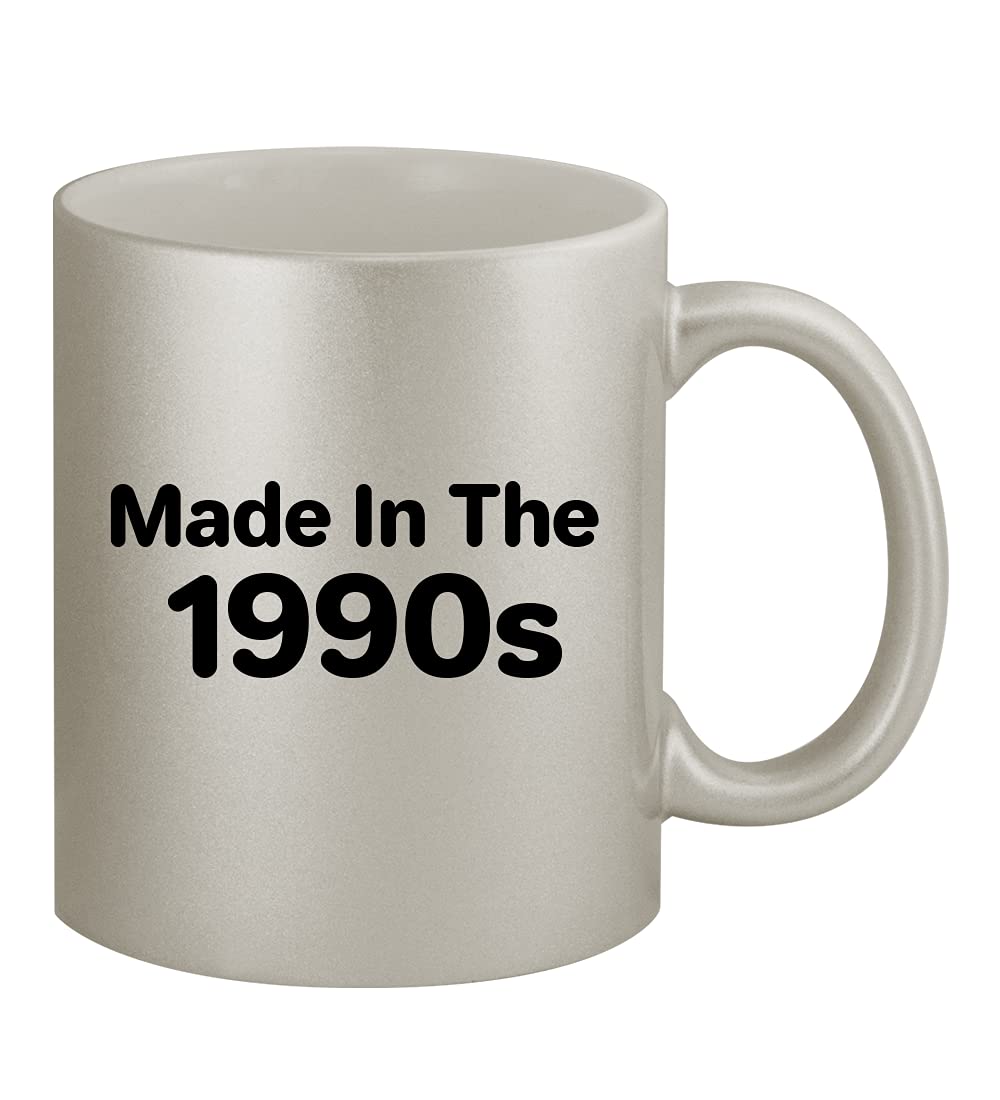 Vintage 1990s Retro 11oz Ceramic Silver Coffee Mug - Perfect for Home, Office & Gift Giving