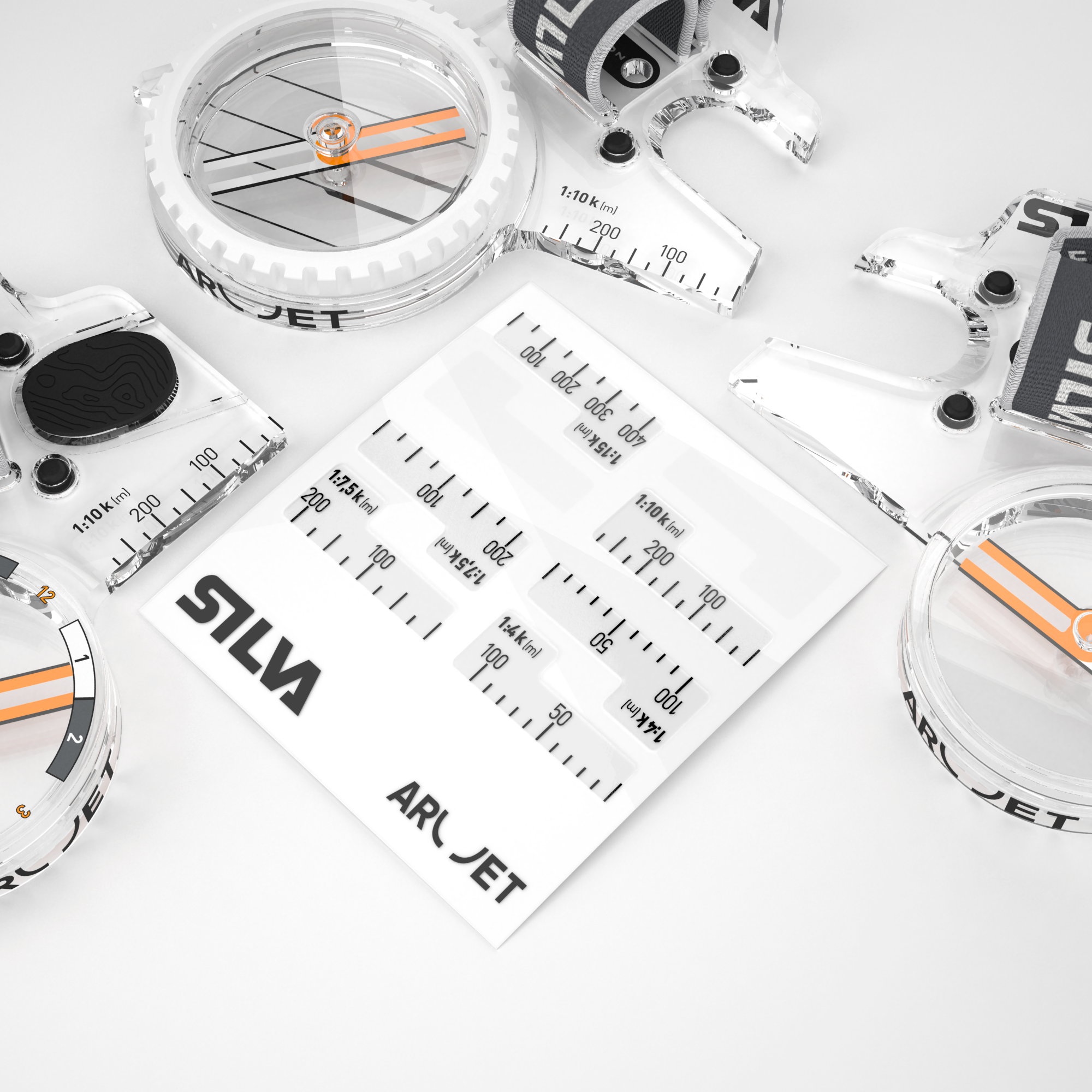Silva Arc Jet 360 Left-Hand Oriented Compass - Premium Hiking & Outdoor Navigation Tool for Camping, Backpacking & Survival Adventures