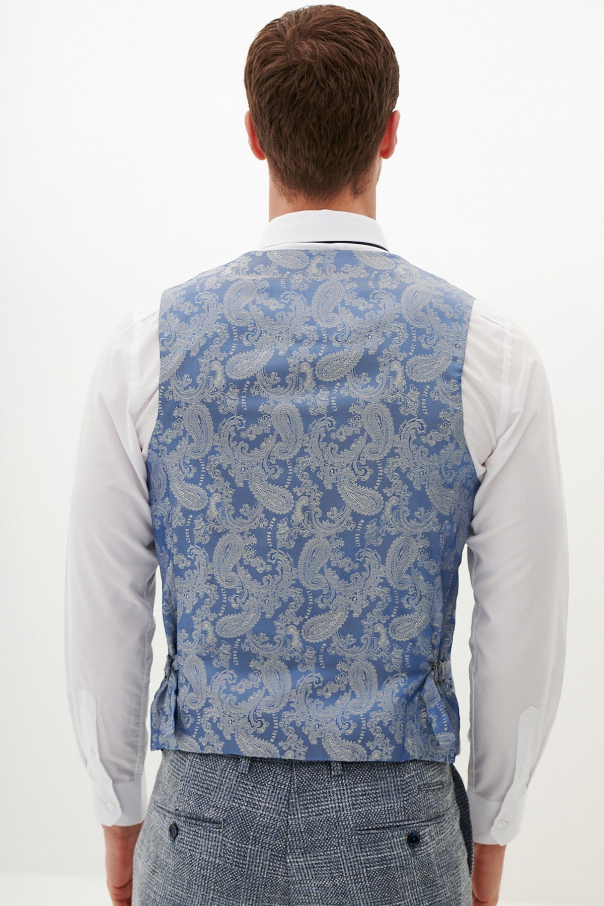 Tim Iroegbunam Everton FC Tweed Suit in Kris Sky Blue - Official Football Club Collection - Perfect for Matchdays & Fan Events