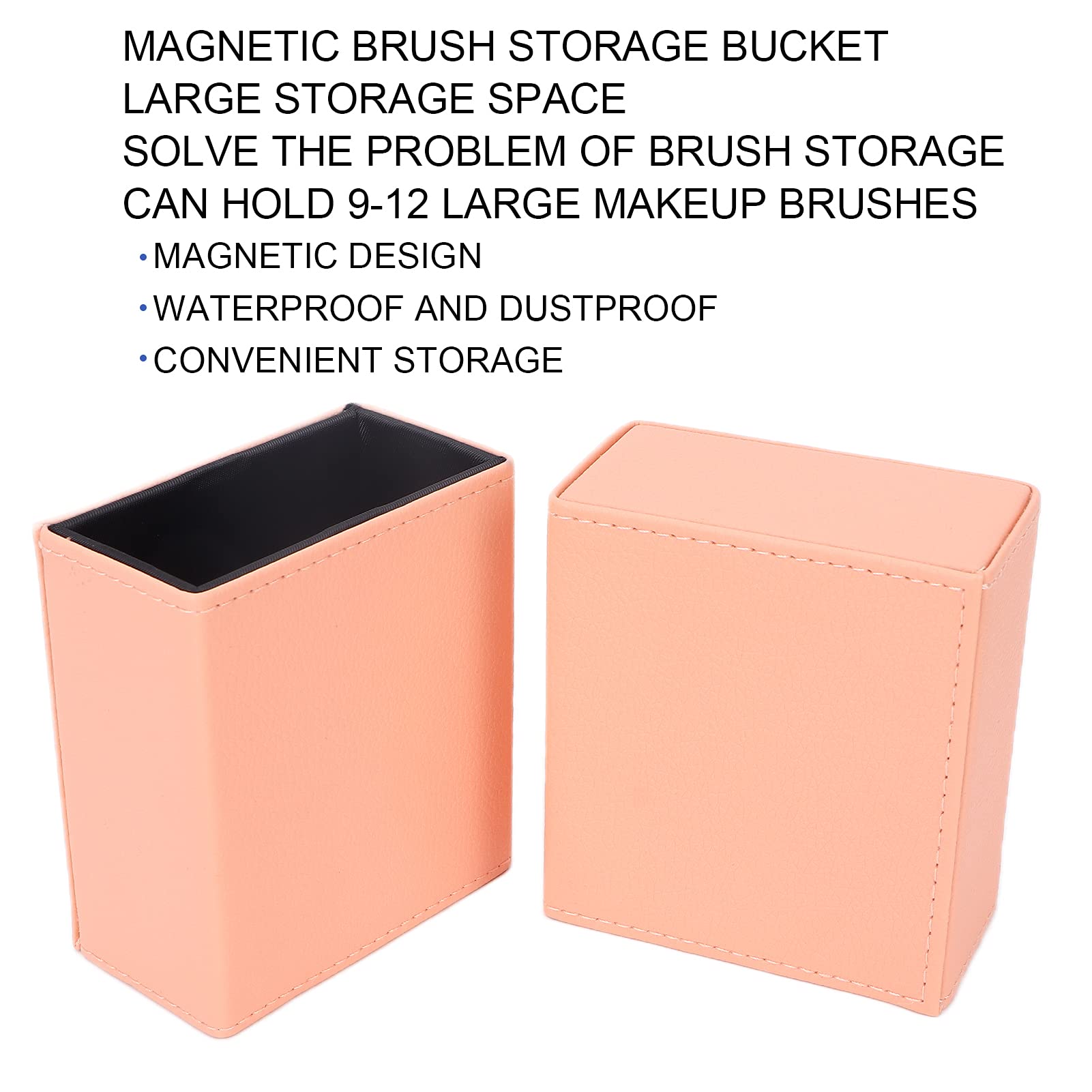EXCLUZO Magnetic Waterproof Makeup Brush Case - High Capacity Cosmetic Bag for Travel & Home - Perfect for Organizing Brushes, Makeup & Beauty Products