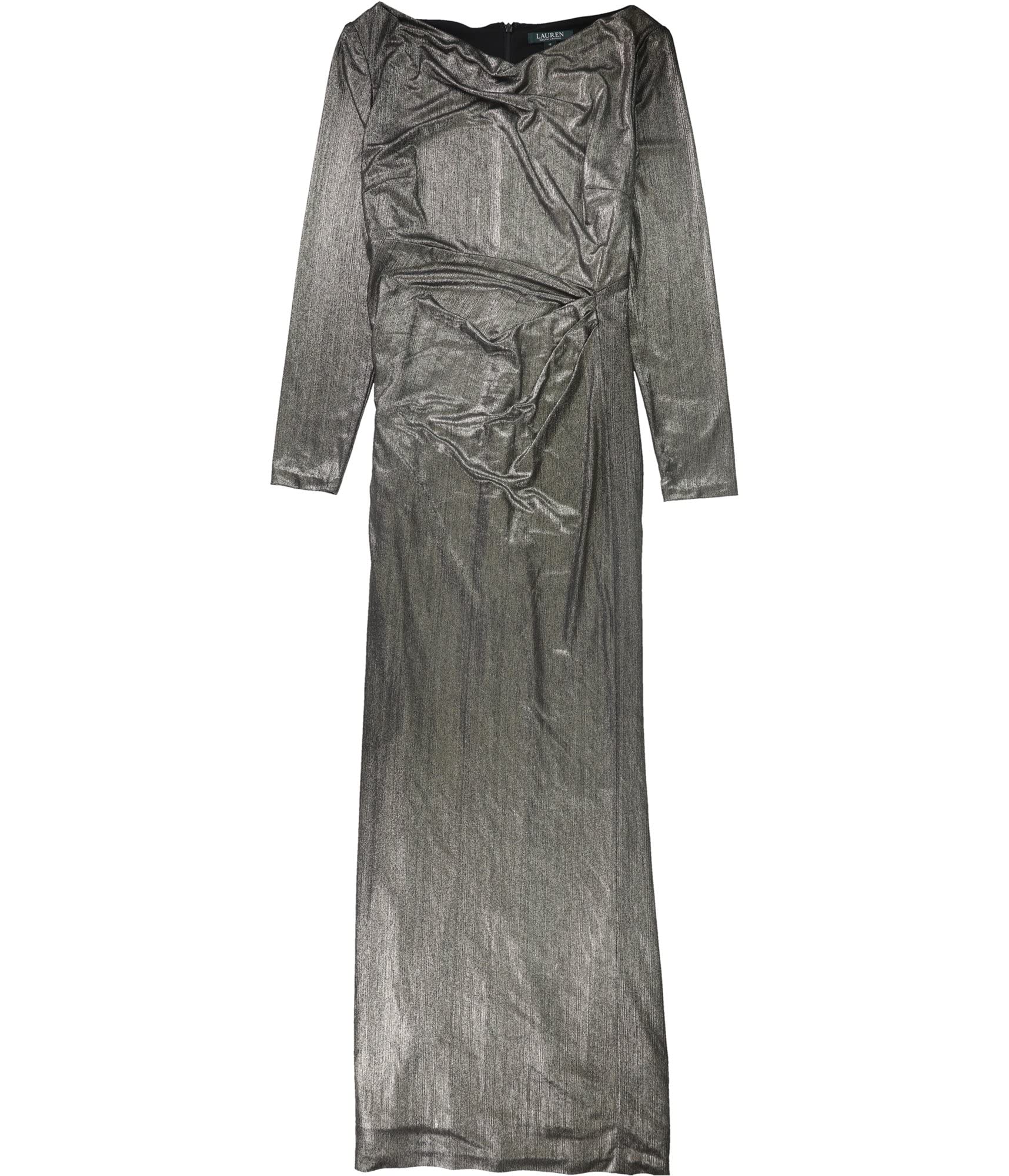 Ralph Lauren Women's Blakely Gown Dress - Metallic Evening Gown, Size 6 | Elegant Formal Dress for Weddings, Galas & Special Occasions