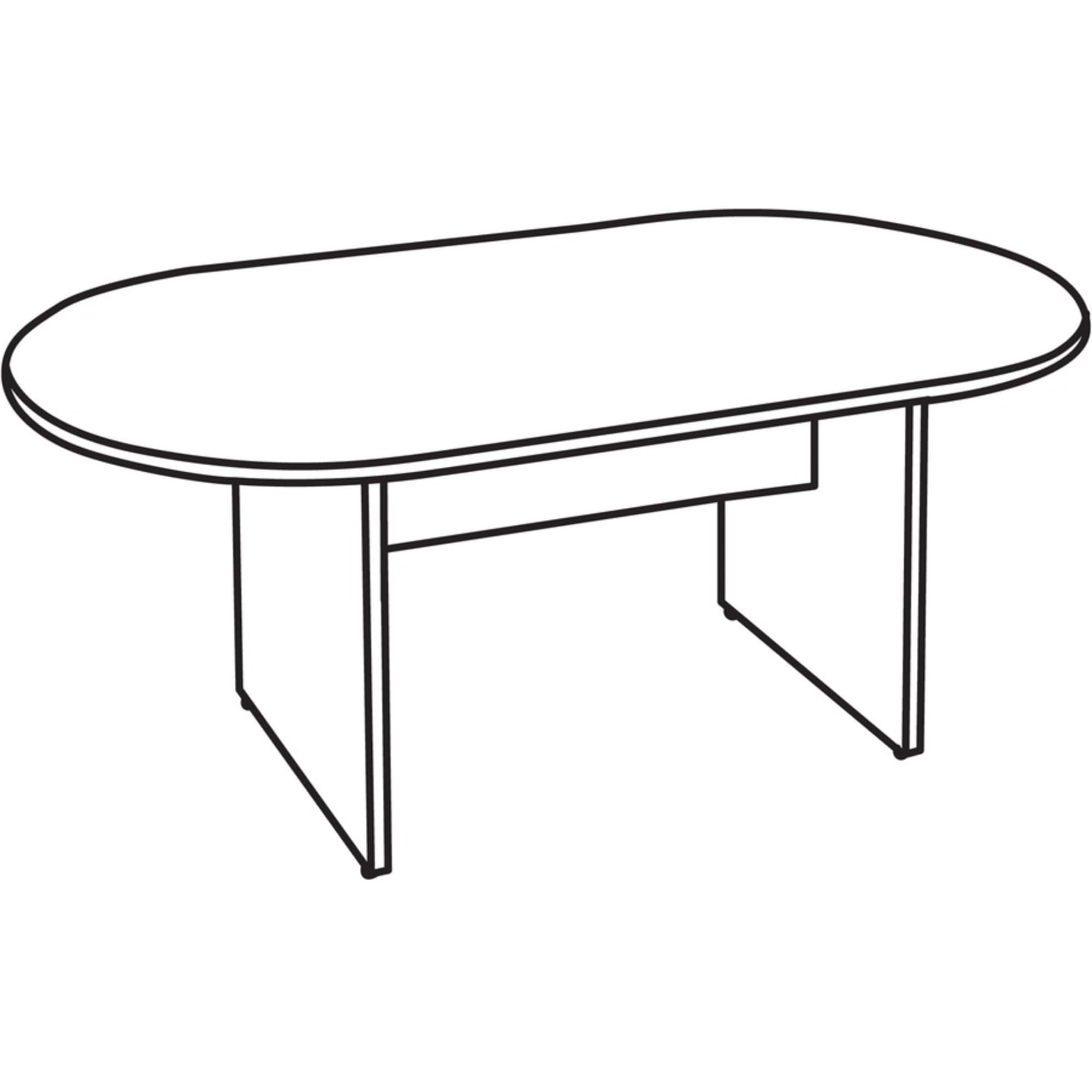 Lorell 96 x 48 x 28 Inch Mahogany Conference Table Base - Durable Office Furniture for Meetings & Presentations