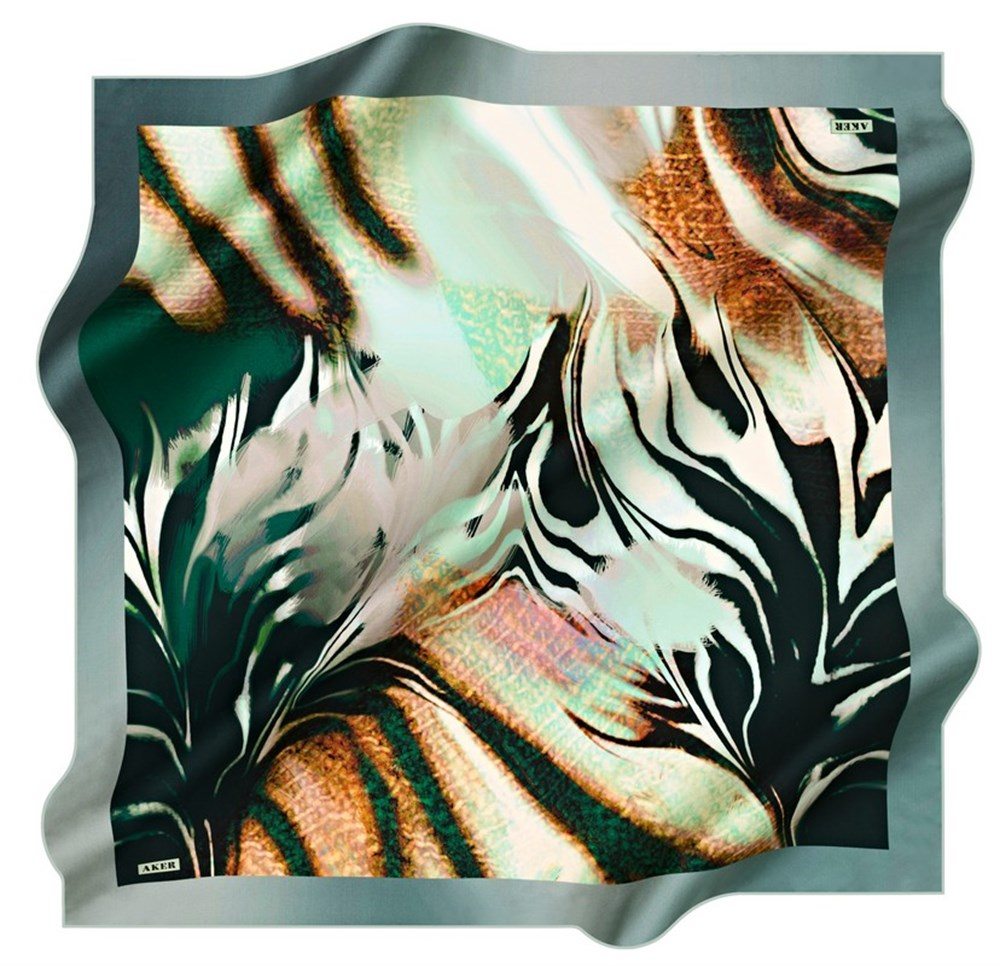 Aker Ellen Elegant Silk Scarf No.51 - Luxury Fashion Accessory for Women, Perfect for Office, Parties & Special Occasions