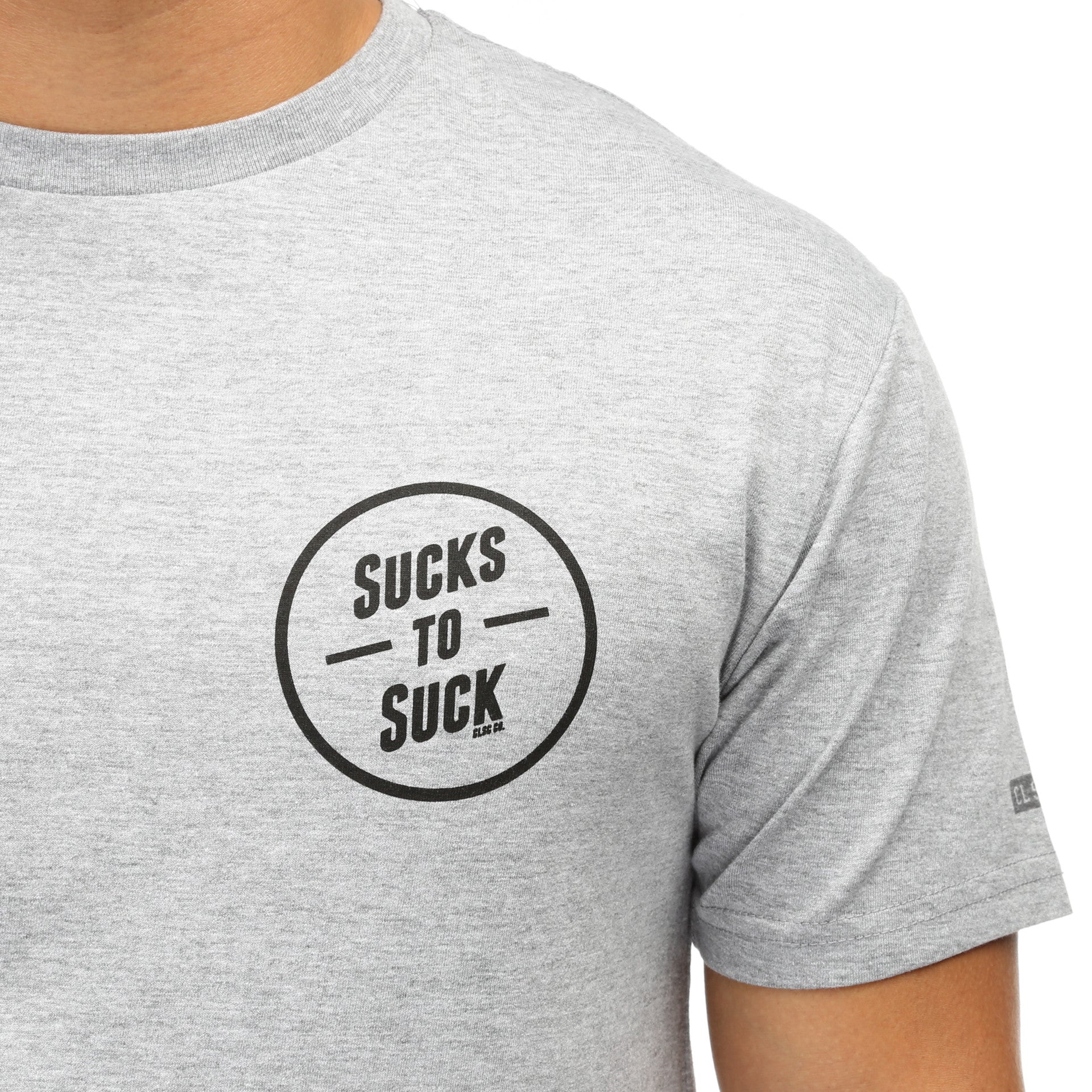 CLSC Sucks To Suck Tee - Heather Grey Cotton T-Shirt for Men & Women | Casual Streetwear, Skate Style, Urban Fashion