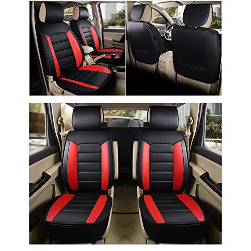 Premium 3D Surround Luxury PU Leather Car Seat Covers Full Set (7-Seats) - Airbag Compatible for Most Cars, Trucks & SUVs | Front & Rear Cushion Protection | Perfect for Family Road Trips, Daily Commuting & Long Drives