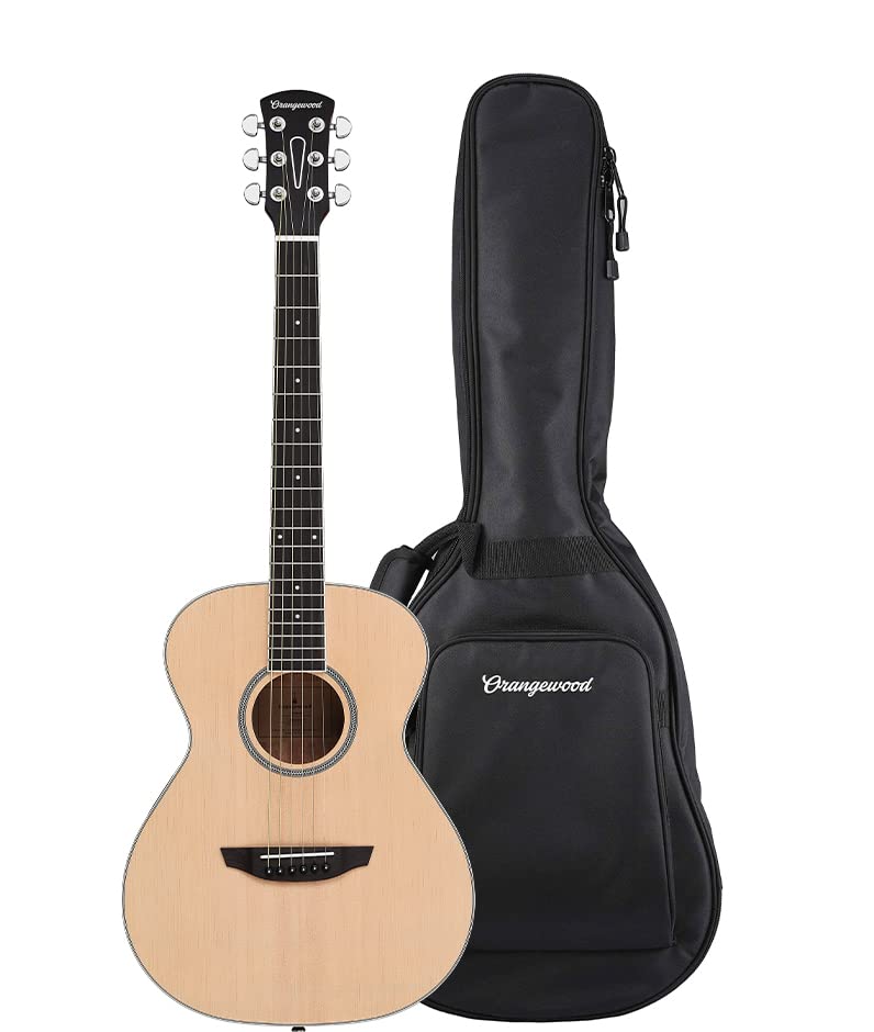 Orangewood Dana Mini Travel Acoustic Guitar - 3/4 Size with Spruce Top | Perfect for Kids, Beginners & Traveling Musicians | Compact & Portable for Camping, Road Trips & Small Spaces