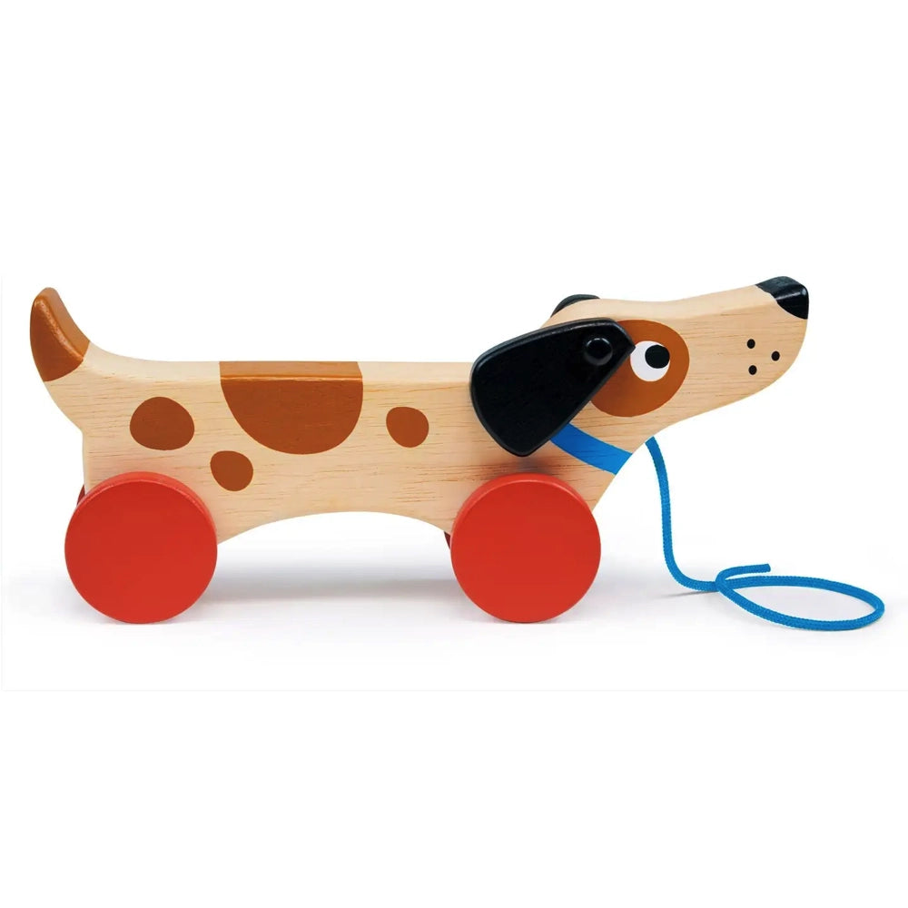 Mentari Toys Puppy On Wheels - Interactive Pull Along Dog Toy for Toddlers | Perfect for Indoor Play, Early Learning & Motor Skills Development