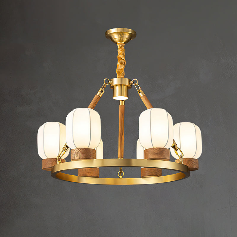 Upton Fabric Chandelier - Elegant Ceiling Light Fixture for Living Room, Bedroom & Dining Room | Soft Lighting Home Decor