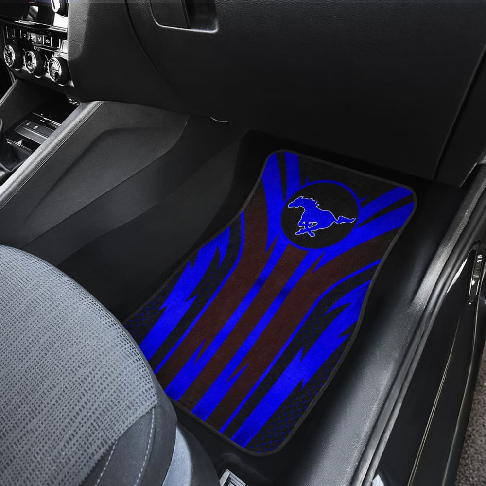 Premium Blue Mustang Car Floor Mats 211901 - All-Weather Protection, Custom Fit for Mustang Models - Perfect for Daily Commutes & Road Trips
