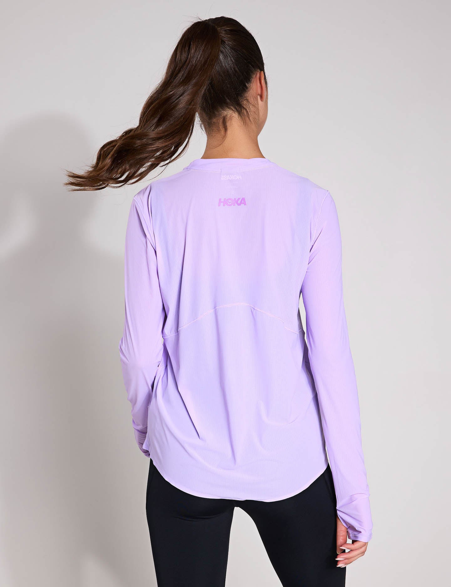 AIROLITE Run Long Sleeve Shirt - Women's Athletic Aster Flower Print Top for Running, Yoga & Outdoor Activities