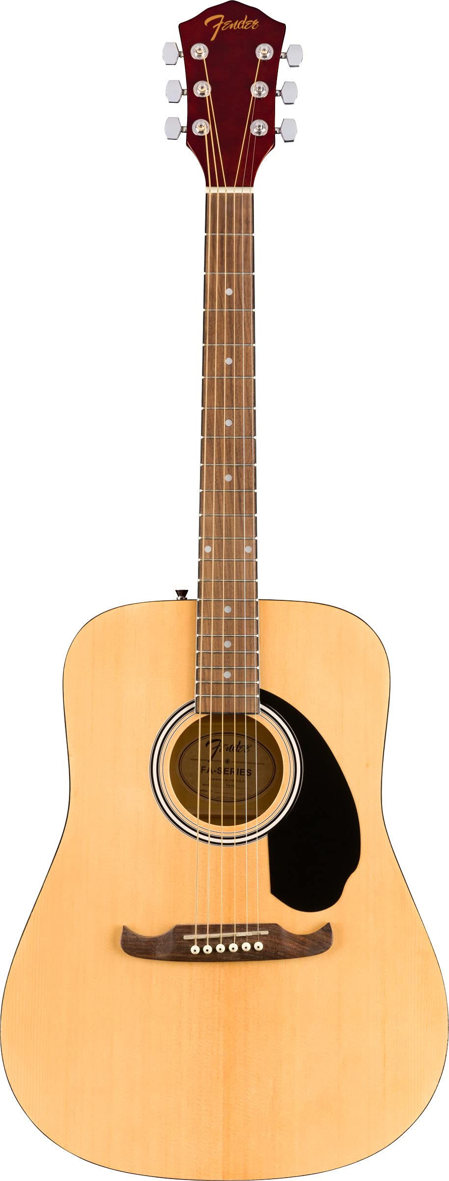 Fender FA-125 Dreadnought Acoustic Guitar Bundle with Hard Case, Tuner, Strap, Strings & Picks - Natural Finish | Perfect for Beginners, Campfire Singalongs & Home Recording Studios