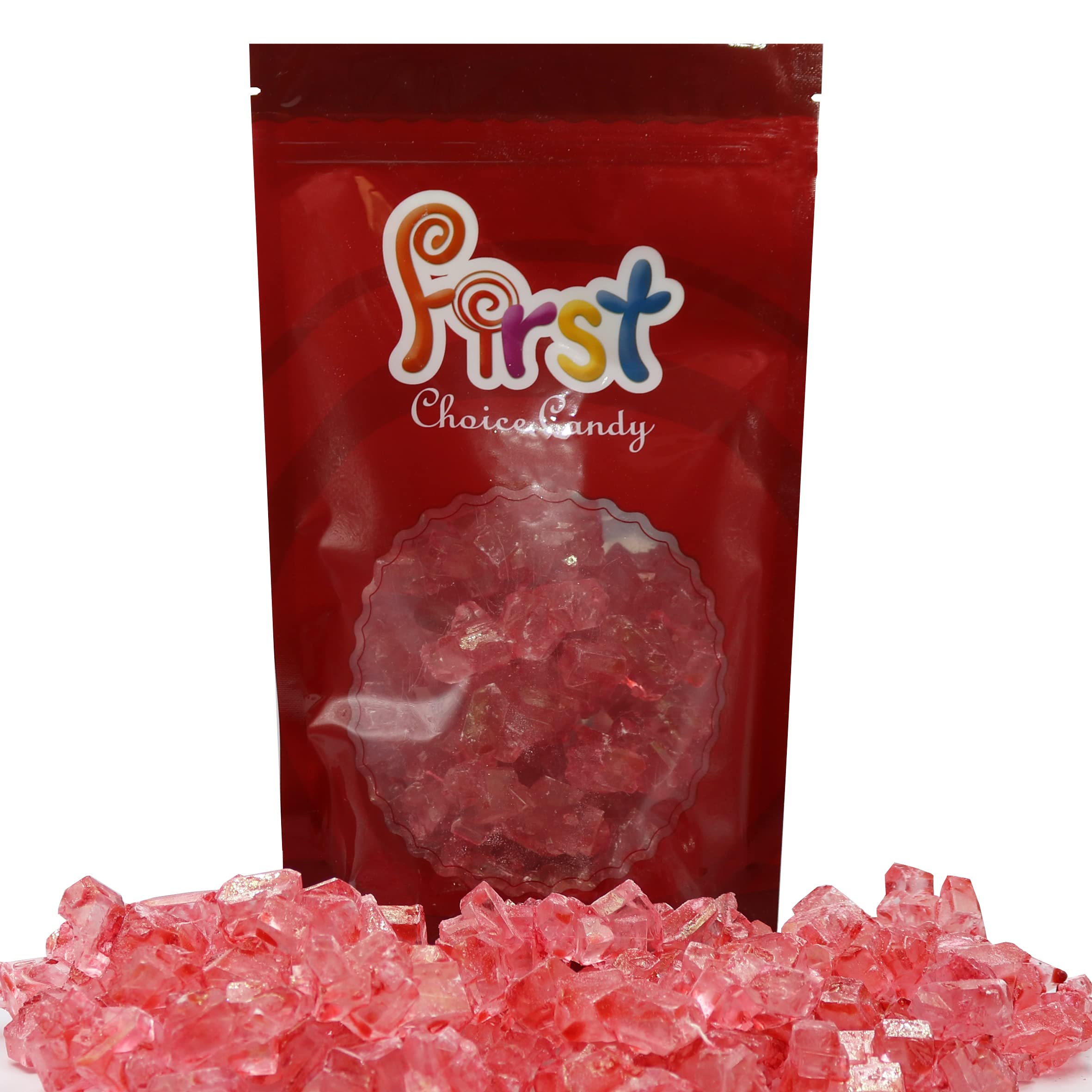 FirstChoiceCandy Rock Candy Strings - 1.5 Pound Bulk Bag (Red Strawberry Flavor) - Perfect for Party Favors, Gift Bags, and Dessert Decorations