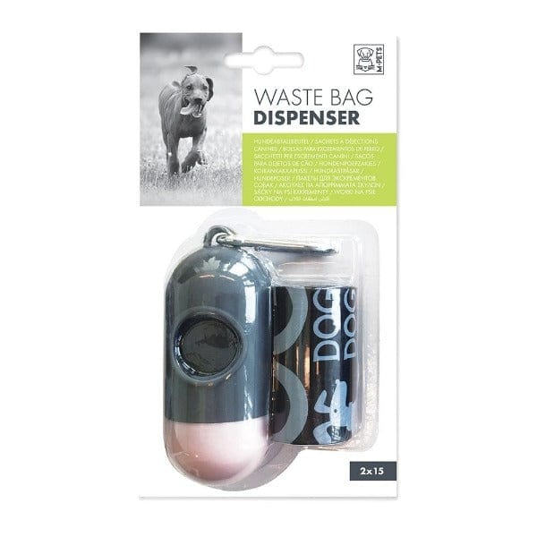 M PETS Waste Bag Dispenser for Dogs - Portable Poop Bag Holder with Clip for Leash, Walking, Hiking & Outdoor Activities