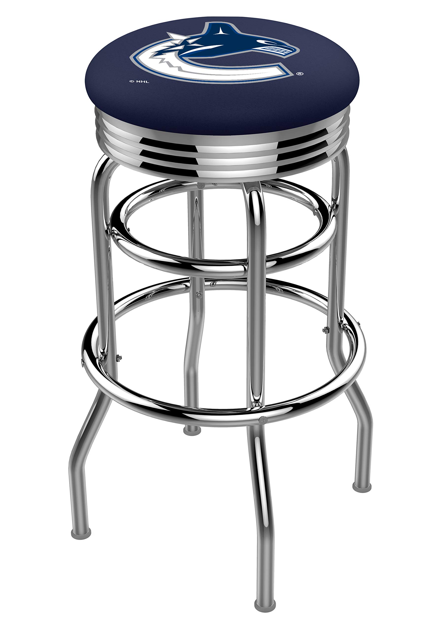 Vancouver Canucks NHL Hockey Bar Stool - Officially Licensed Team Logo - Adjustable Height Pub Chair for Home, Man Cave & Sports Bars - Perfect for Game Nights & Fan Gatherings