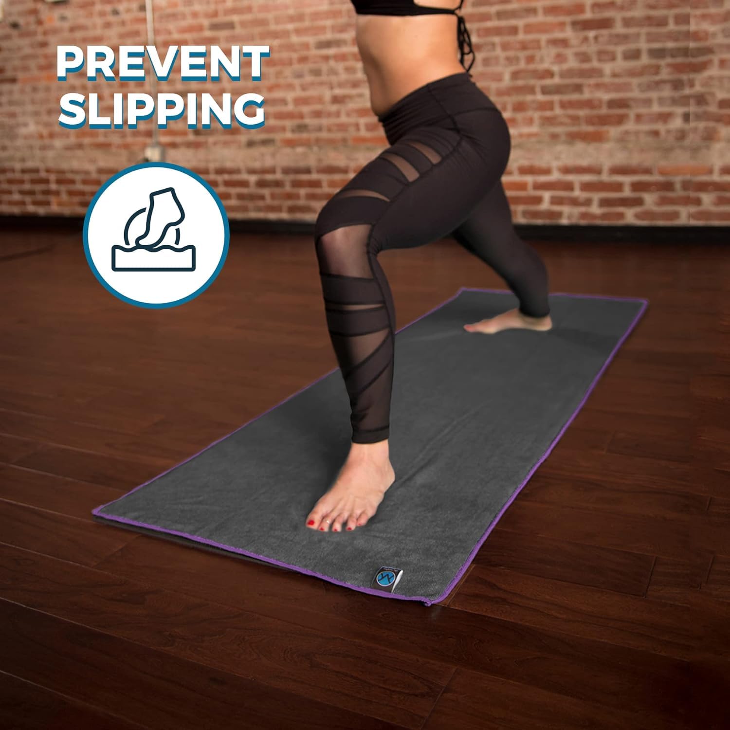 Youphoria Non-Slip Yoga Towel - Premium Microfiber Hot Yoga Mat Towel for Sweat Absorption & Enhanced Grip - Perfect for Bikram, Ashtanga & Home Yoga Practice
