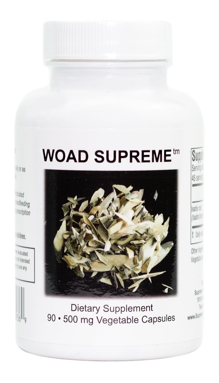 Supreme Nutrition Woad Supreme - 90 Pure Isatis Root Vegetarian Capsules for Immune Support & Detox | Herbal Supplement for Cold Relief & Wellness
