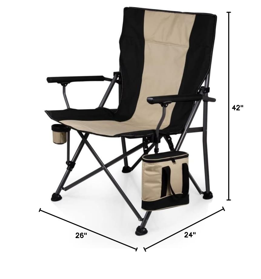 NFL Big Bear XXL Heavy Duty Camping Chair with Cooler & Carry Bag - 500 lb Capacity - Unisex Adult Beach Chair for Picnics, Tailgating, Sports Events & Outdoor Camping