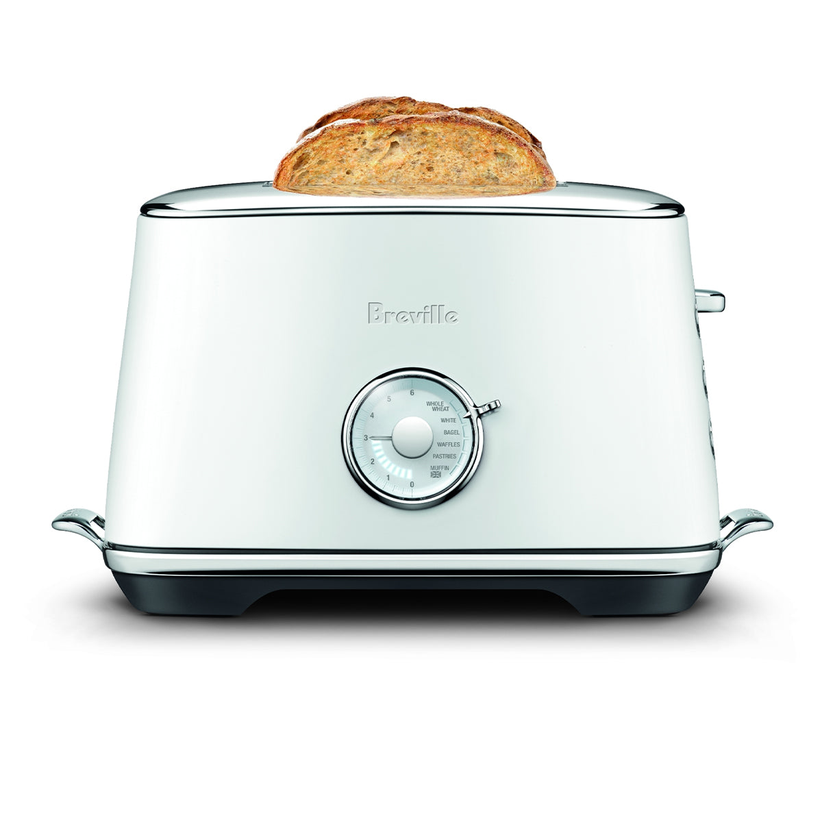 Breville The Toast Select Luxe 4-Slice Toaster - Brushed Stainless Steel, Sea Salt Finish - Perfect for Breakfast, Brunch & Entertaining