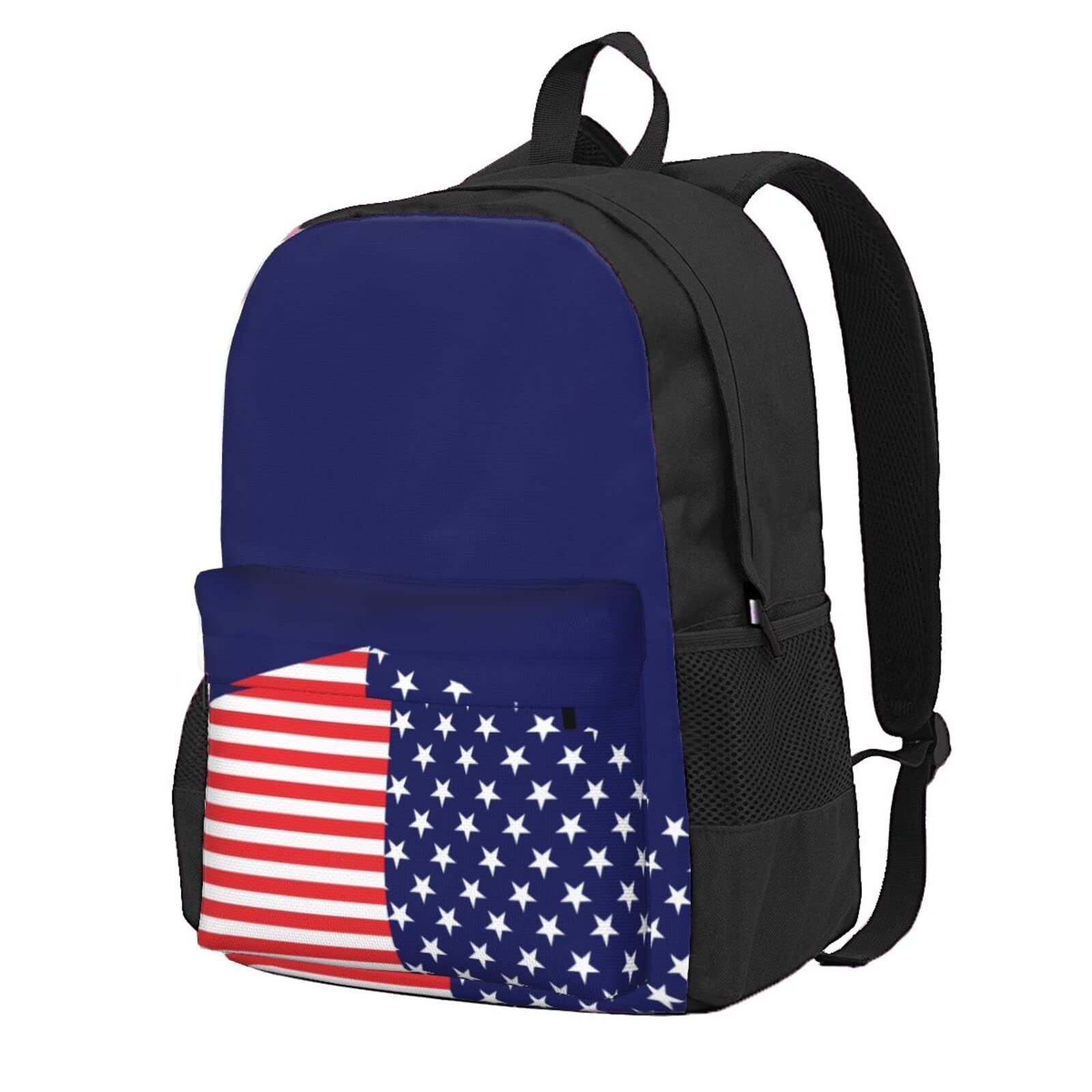 Little Beauty USA Flag Print Backpack - Watercolor Lightweight Cute Laptop Backpack for Women & Teens - Perfect for School, Travel & Everyday Use