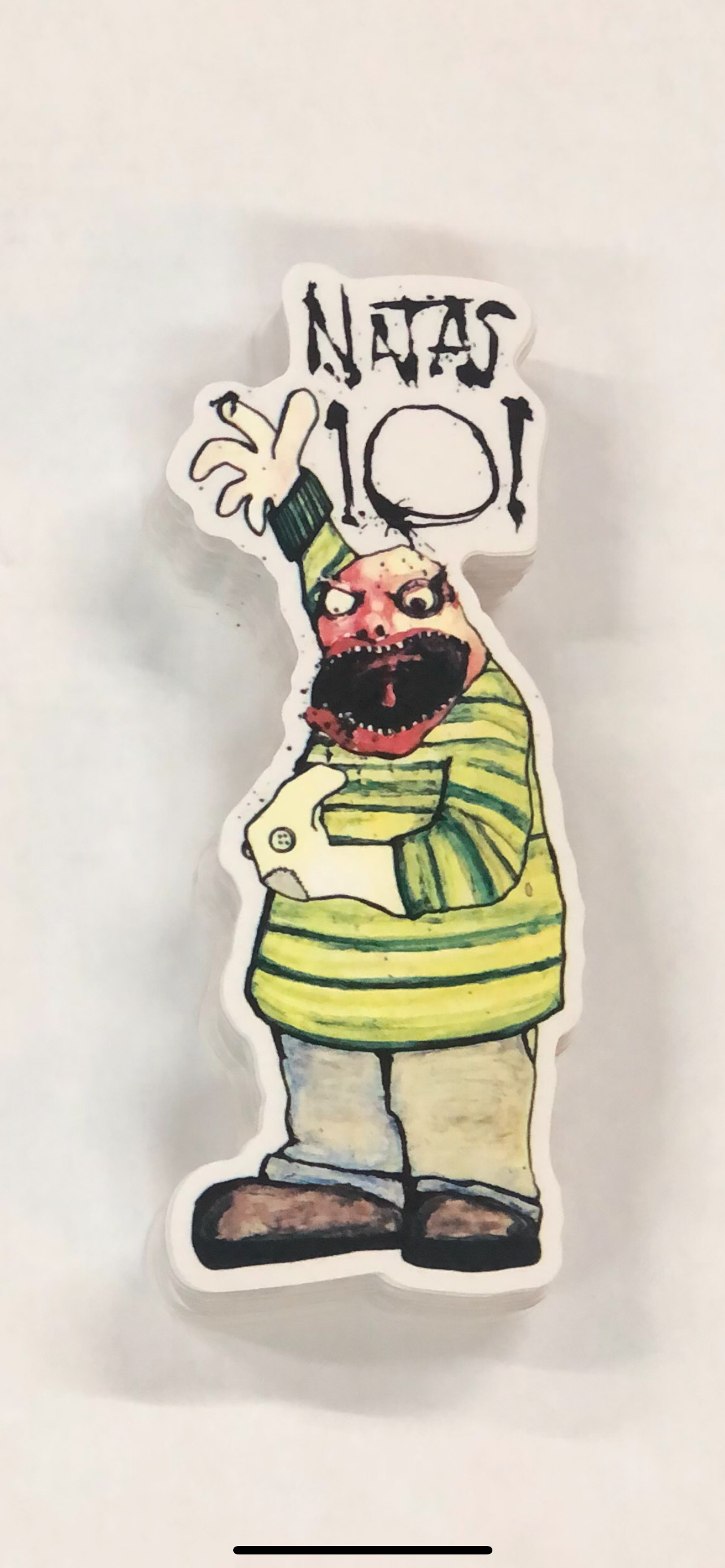 Natas Kaupas 101 Sock Puppet Skateboard Sticker - Vintage Skate Decal for Boards, Helmets & Laptops - Perfect for Skateboarders & Collectors