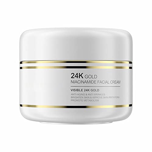 24K Gold Hydrating Moisturizer for Face & Body - Brightening & Rejuvenating Cream for Dry Skin, Tone Up Treatment - Perfect for Daily Skincare Routine & Nighttime Hydration