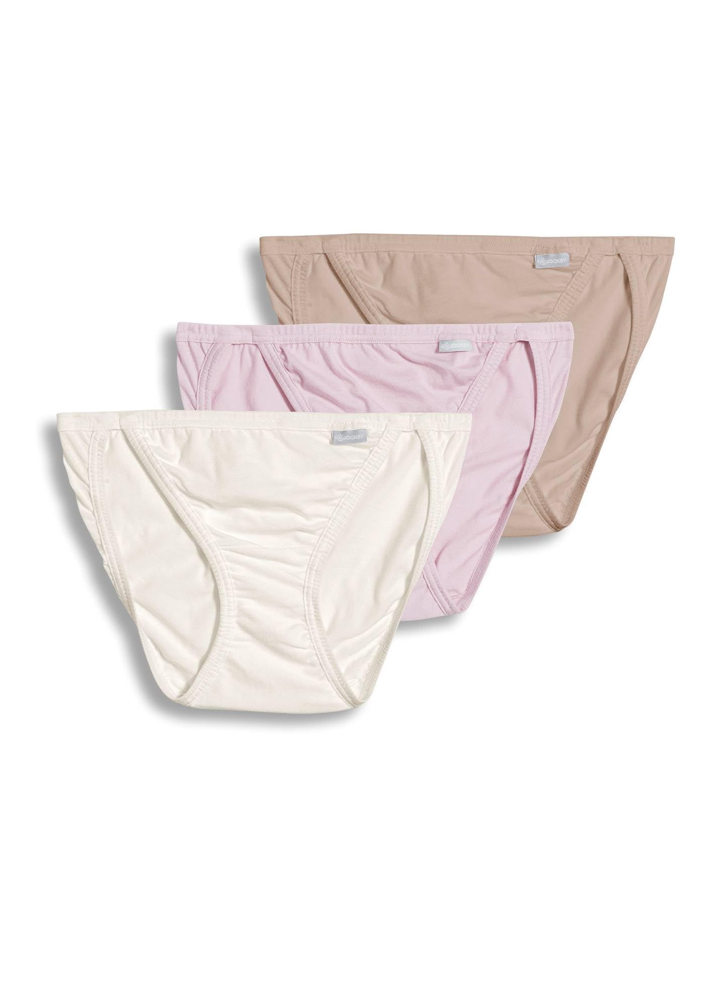 Jockey Women's Elance String Bikini Underwear - 3 Pack Soft Breathable Panties for Everyday Comfort & Sleep