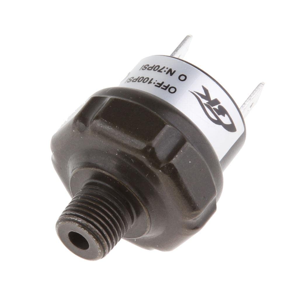 2 Pack 70 PSI Air Pressure Switch for 12V Compressor & Train Air System, 1/8 Inch NPT Port - Perfect for Air Compressors, Pneumatic Tools & Model Train Accessories