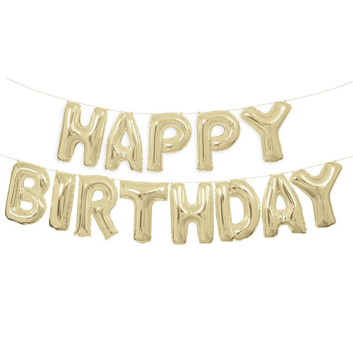 Happy Birthday Balloon Banner Kit | Gold Foil Party Decorations | Perfect for Birthday Parties, Baby Showers & Anniversary Celebrations