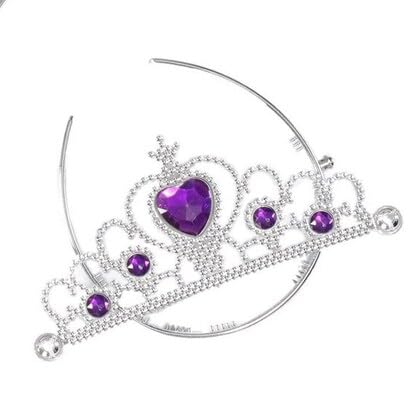 Sparkling Purple Stone Princess Tiara Crown - Elegant Hair Accessory for Parties, Dress Up & Easter Gifts | Perfect for Birthday Celebrations, Pageants & Costume Events (1 Piece)