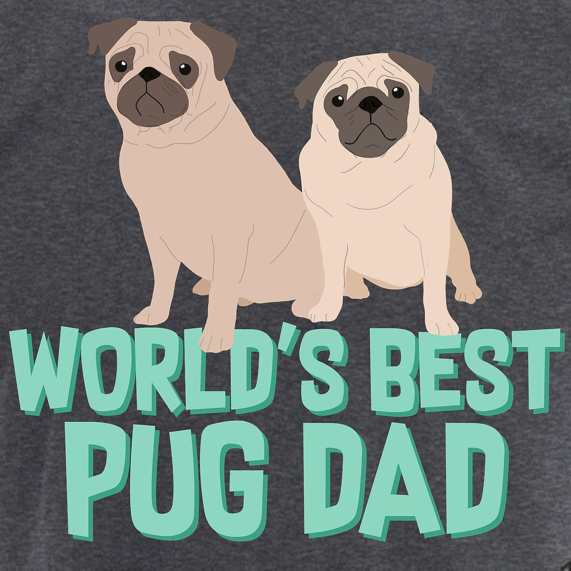 World's Best Pug Dad Men's Charcoal Pajamas - Funny Dog Lover Sleepwear for Fathers - Cozy Lounge & Sleep Pajama Set for Home Relaxation