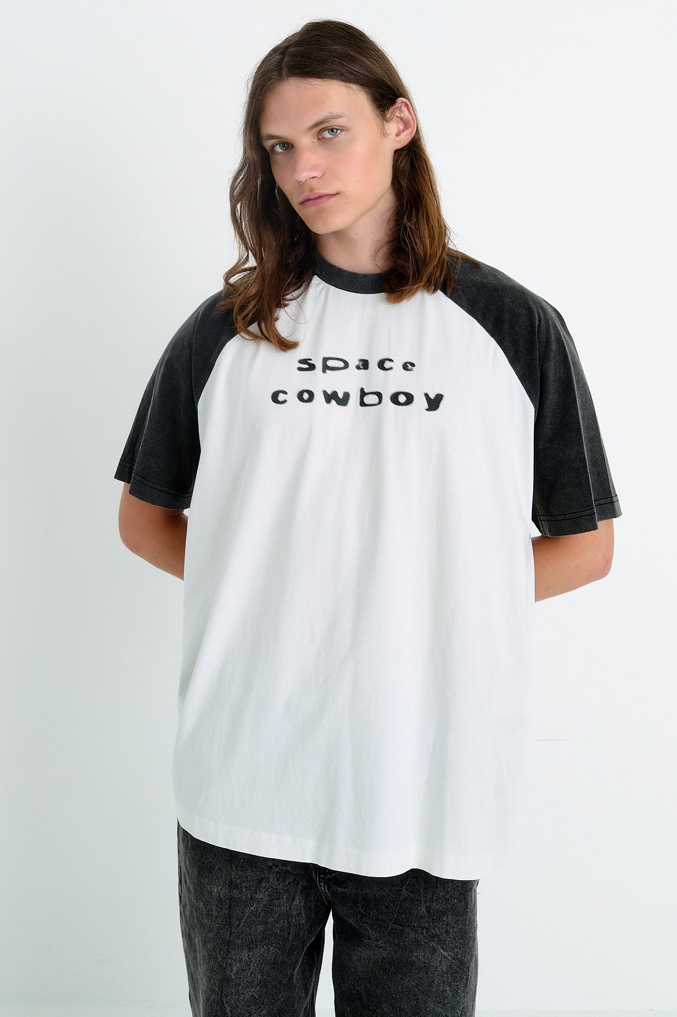 Space Cowboy Graphic T-Shirt for Men - Vintage Western Style Cotton Tee - Perfect for Casual Wear, Cosplay & Western Themed Parties