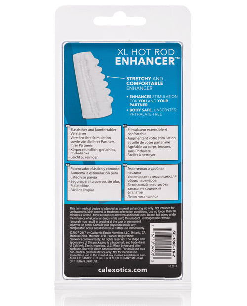 Bigger and Better Hot Rod Enhancer Penis Extender - Clear Silicone Sleeve for Male Enhancement & Size Increase - Perfect for Couples, Solo Play & Confidence Boosting
